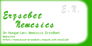 erzsebet nemcsics business card